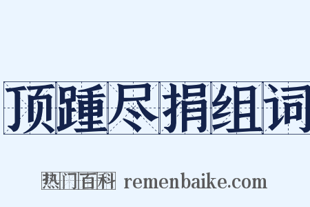 顶踵尽捐组词是什么意思的图片